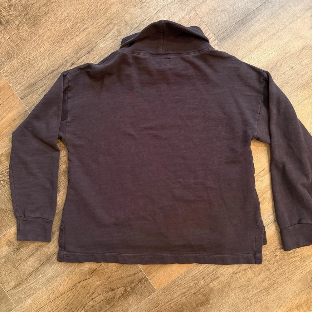 J. Crew Womens M Cowl Turtleneck Sweater‎ Asymmetrical Vintage Fleece Boxy Fit